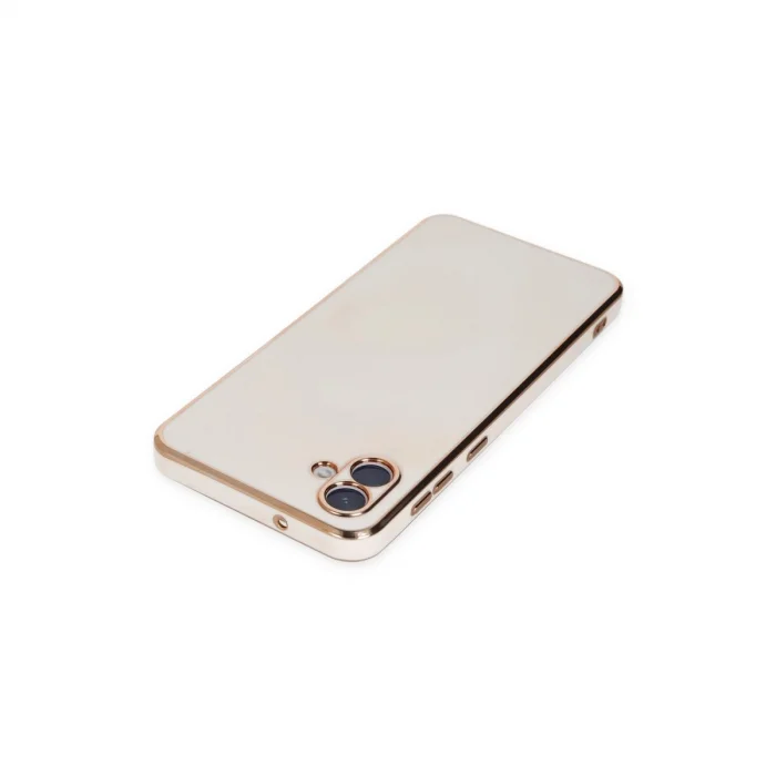 BUĞZ Samsung Galaxy A04 Kılıf Volet Silikon - Beyaz