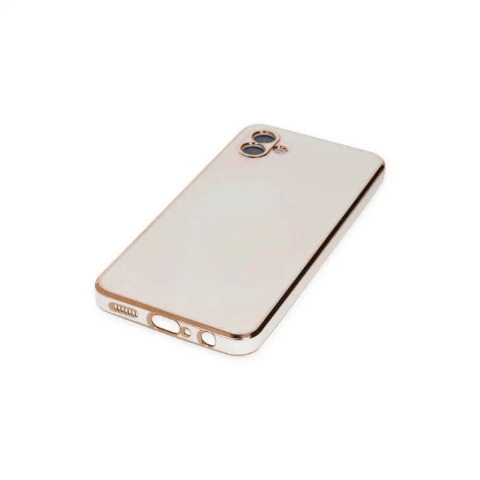 BUĞZ Samsung Galaxy A04 Kılıf Volet Silikon - Beyaz