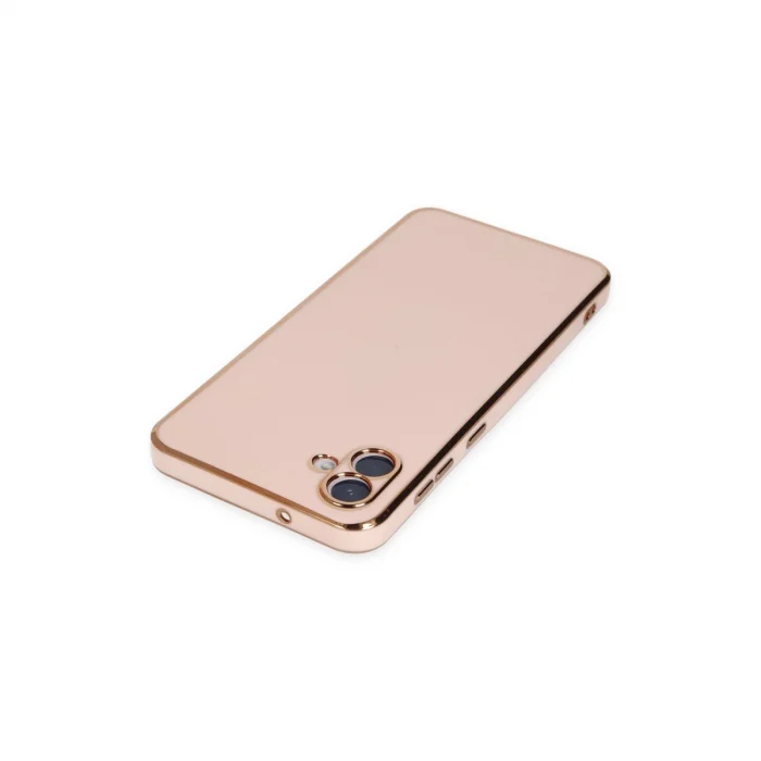 BUĞZ Samsung Galaxy A04 Kılıf Volet Silikon - Pembe