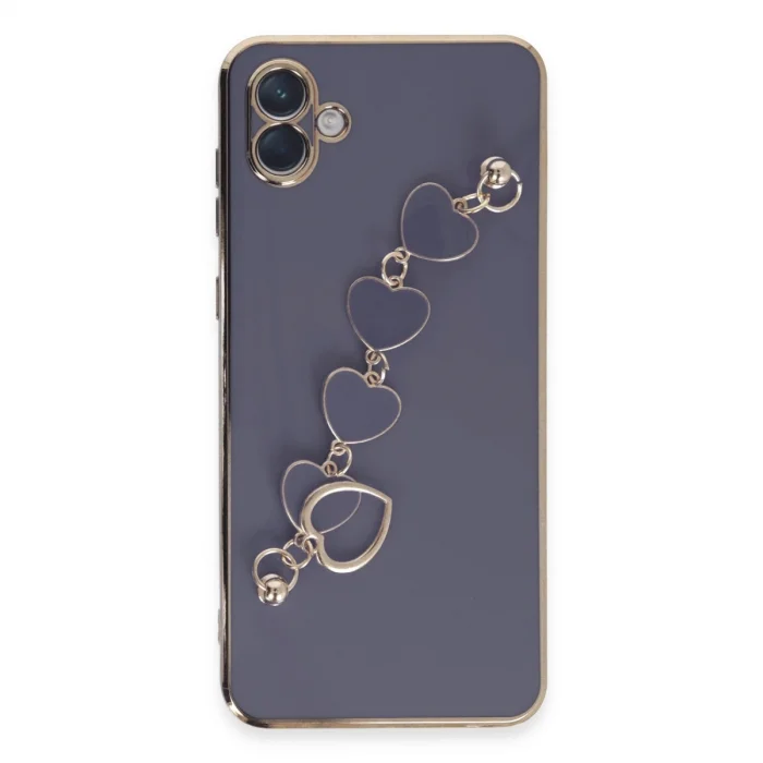 BUĞZ Samsung Galaxy A04e Kılıf Esila Silikon - Gri