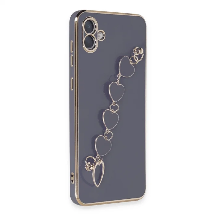 BUĞZ Samsung Galaxy A04e Kılıf Esila Silikon - Gri