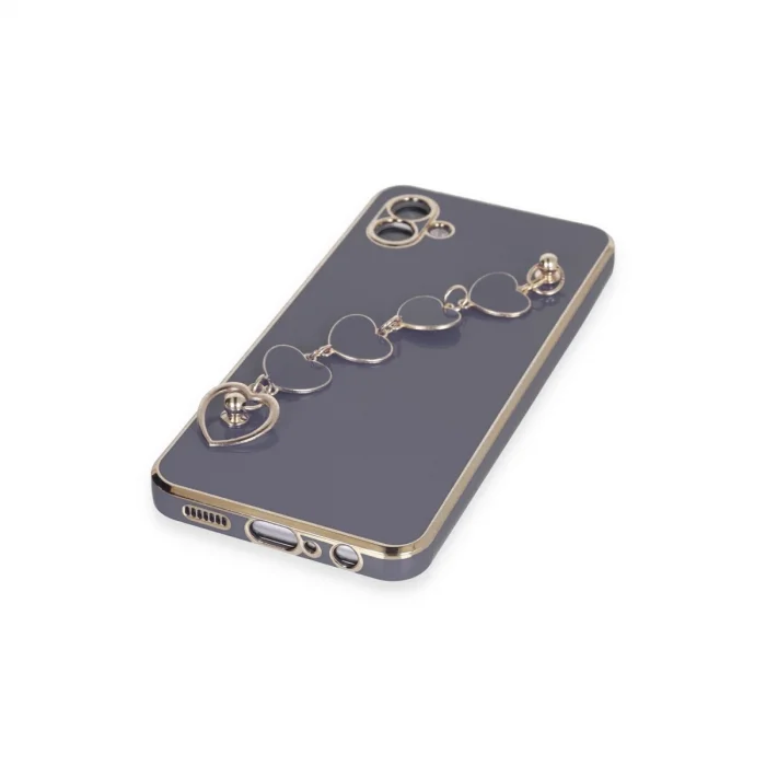 BUĞZ Samsung Galaxy A04e Kılıf Esila Silikon - Gri