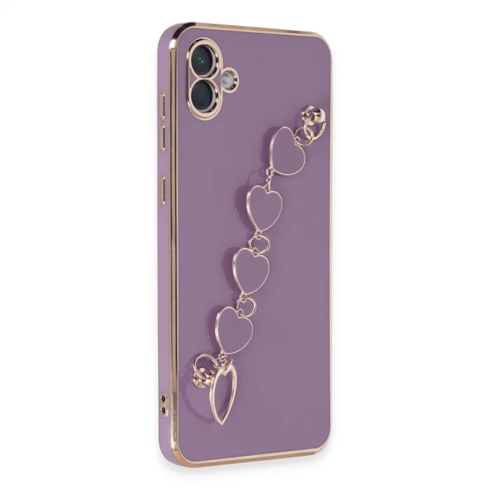 BUĞZ Samsung Galaxy A04e Kılıf Esila Silikon - Mor