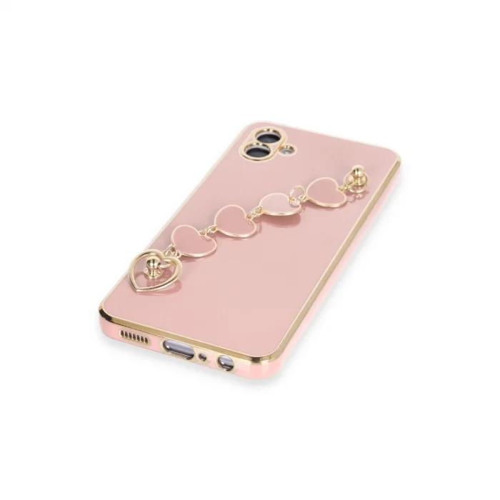 BUĞZ Samsung Galaxy A04e Kılıf Esila Silikon - Pudra