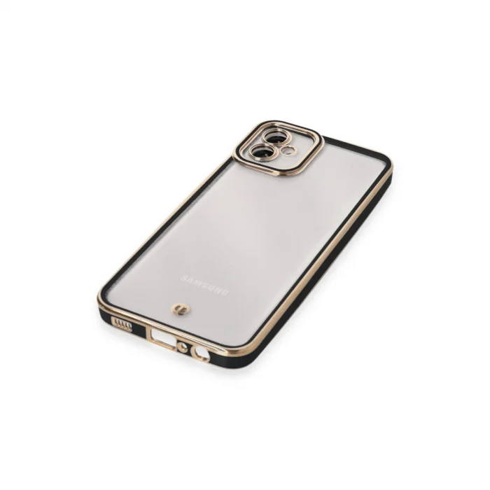 BUĞZ Samsung Galaxy A04e Kılıf Liva Lens Silikon - Siyah