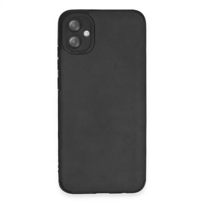BUĞZ Samsung Galaxy A04e Kılıf Loop Deri Silikon - Siyah