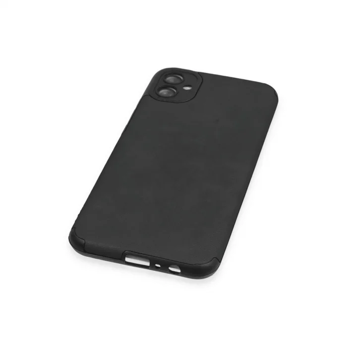 BUĞZ Samsung Galaxy A04e Kılıf Loop Deri Silikon - Siyah