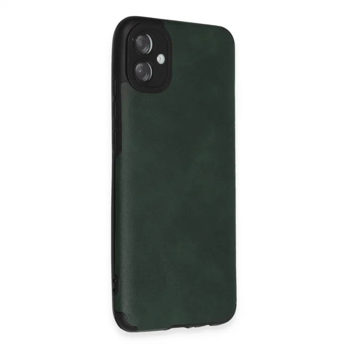 BUĞZ Samsung Galaxy A04e Kılıf Loop Deri Silikon - Yeşil