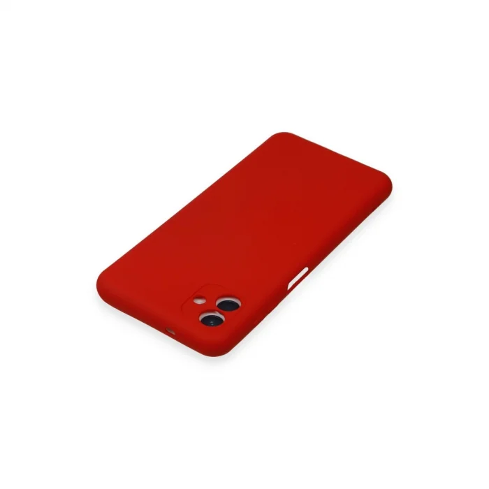 BUĞZ Samsung Galaxy A04e Kılıf Nano İçi Kadife Silikon - Kırmızı
