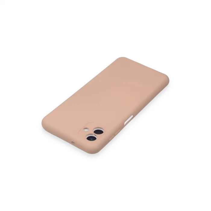 BUĞZ Samsung Galaxy A04e Kılıf Nano İçi Kadife Silikon - Pudra