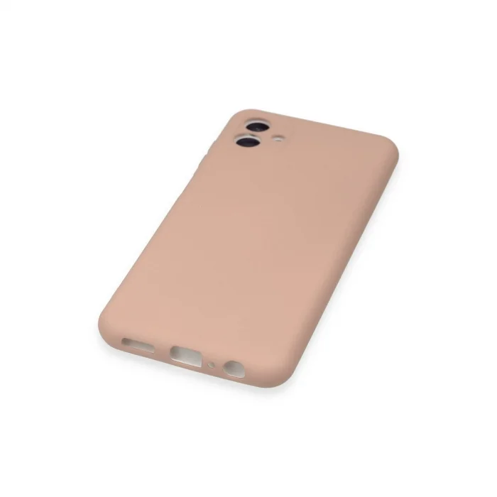 BUĞZ Samsung Galaxy A04e Kılıf Nano İçi Kadife Silikon - Pudra