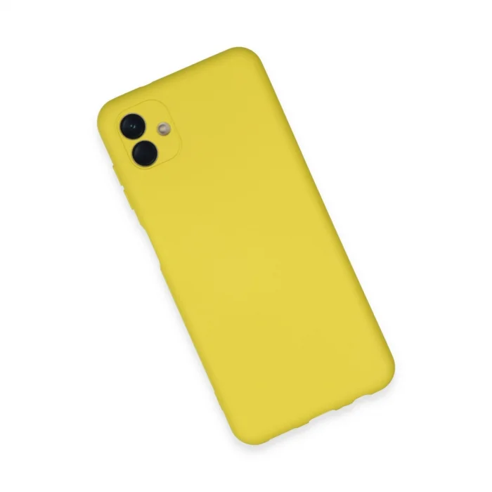 BUĞZ Samsung Galaxy A04e Kılıf Nano İçi Kadife Silikon - Sarı