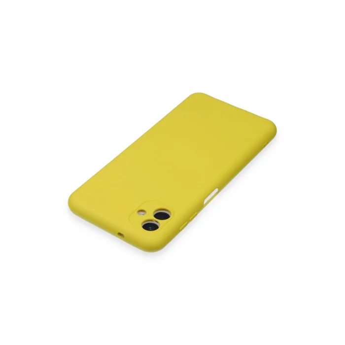 BUĞZ Samsung Galaxy A04e Kılıf Nano İçi Kadife Silikon - Sarı