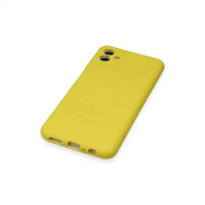 BUĞZ Samsung Galaxy A04e Kılıf Nano İçi Kadife Silikon - Sarı