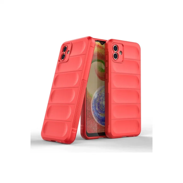 BUĞZ Samsung Galaxy A04e Kılıf Optimum Silikon - Kırmızı