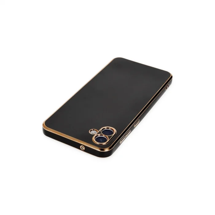 BUĞZ Samsung Galaxy A04e Kılıf Volet Silikon - Siyah