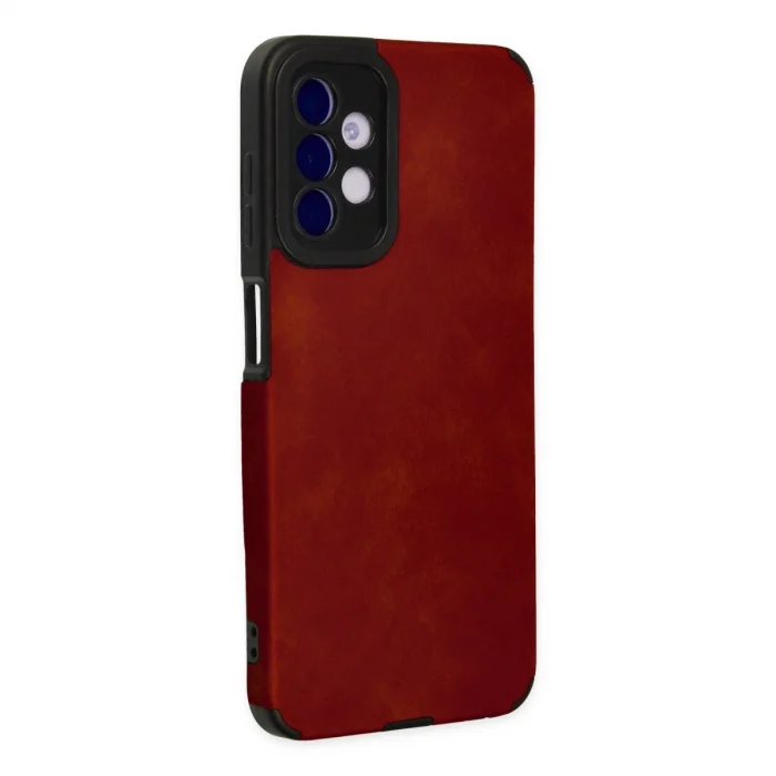 BUĞZ Samsung Galaxy A04s Kılıf Loop Deri Silikon - Kırmızı