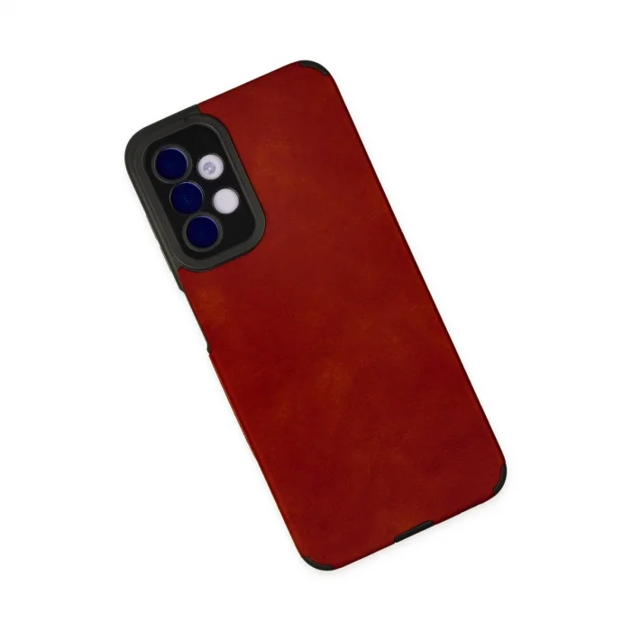 BUĞZ Samsung Galaxy A04s Kılıf Loop Deri Silikon - Kırmızı