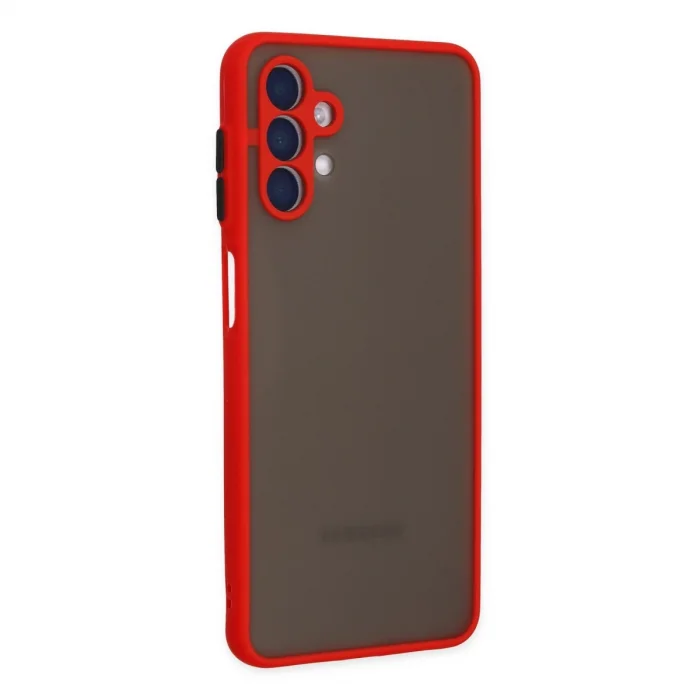 BUĞZ Samsung Galaxy A04s Kılıf Montreal Silikon Kapak - Kırmızı