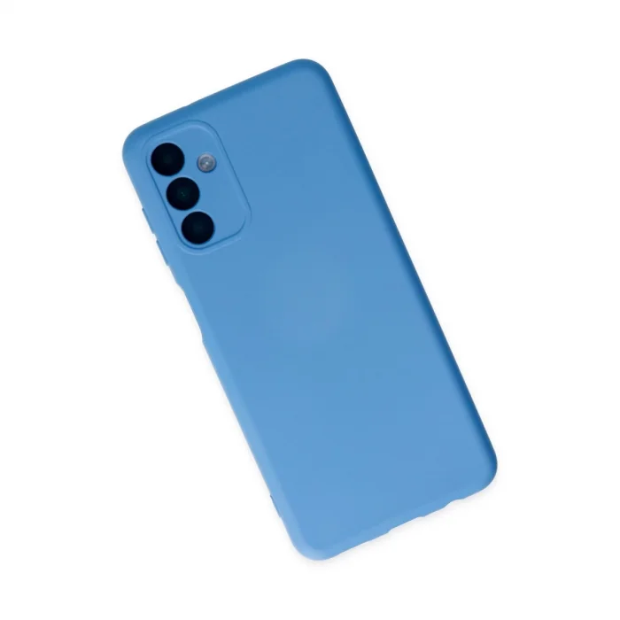 BUĞZ Samsung Galaxy A04s Kılıf Nano İçi Kadife Silikon - Mavi