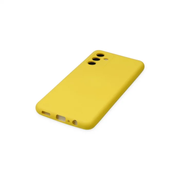 BUĞZ Samsung Galaxy A04s Kılıf Nano İçi Kadife Silikon - Sarı