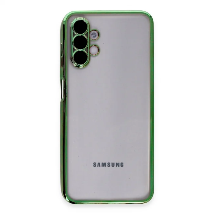 BUĞZ Samsung Galaxy A04s Kılıf Razer Lensli Silikon - Yeşil