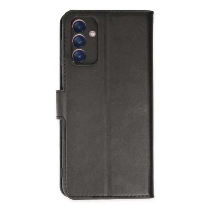 BUĞZ Samsung Galaxy A04s Kılıf Trend S Plus Kapaklı Kılıf - Siyah