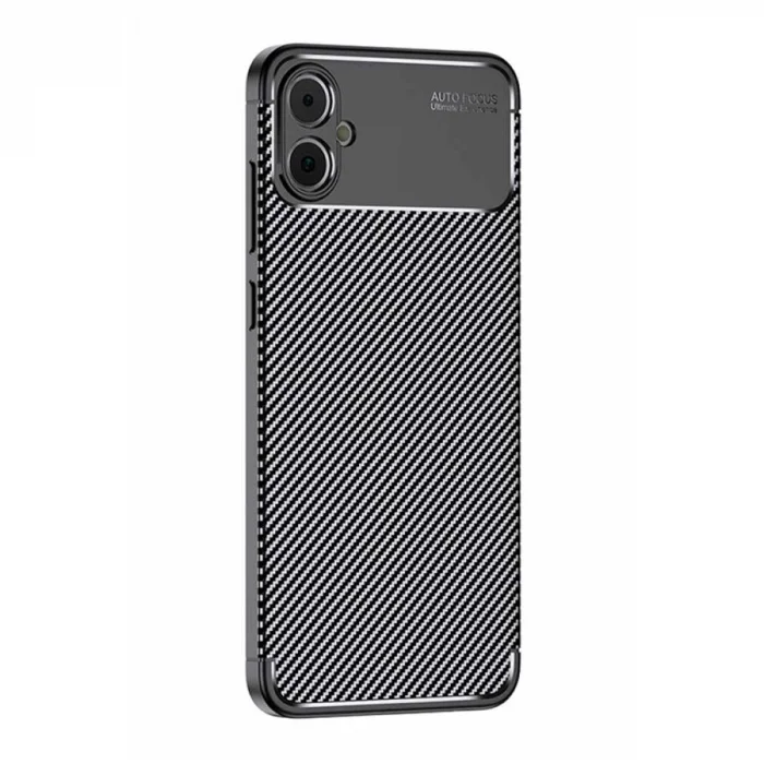BUĞZ Samsung Galaxy A05 Kılıf Auto Focus Karbon Kapak - Siyah
