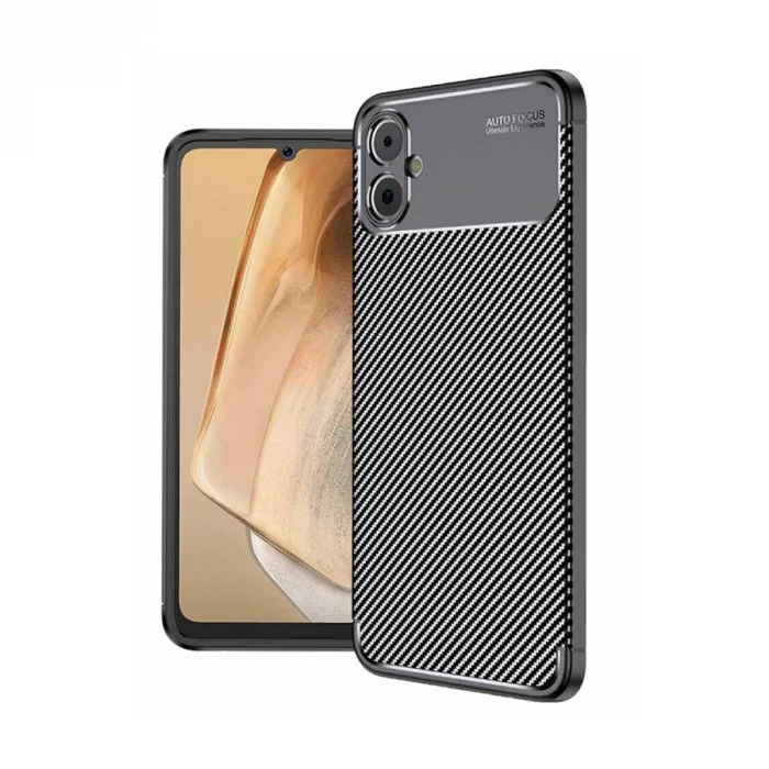 BUĞZ Samsung Galaxy A05 Kılıf Auto Focus Karbon Kapak - Siyah