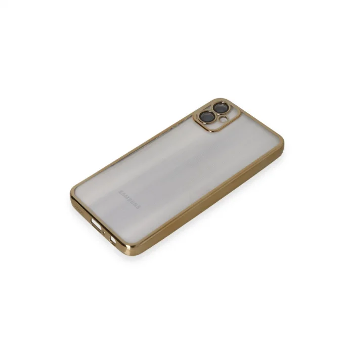 BUĞZ Samsung Galaxy A05 Kılıf Razer Lensli Silikon - Gold