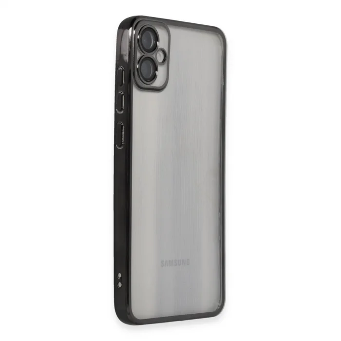 BUĞZ Samsung Galaxy A05 Kılıf Razer Lensli Silikon - Siyah