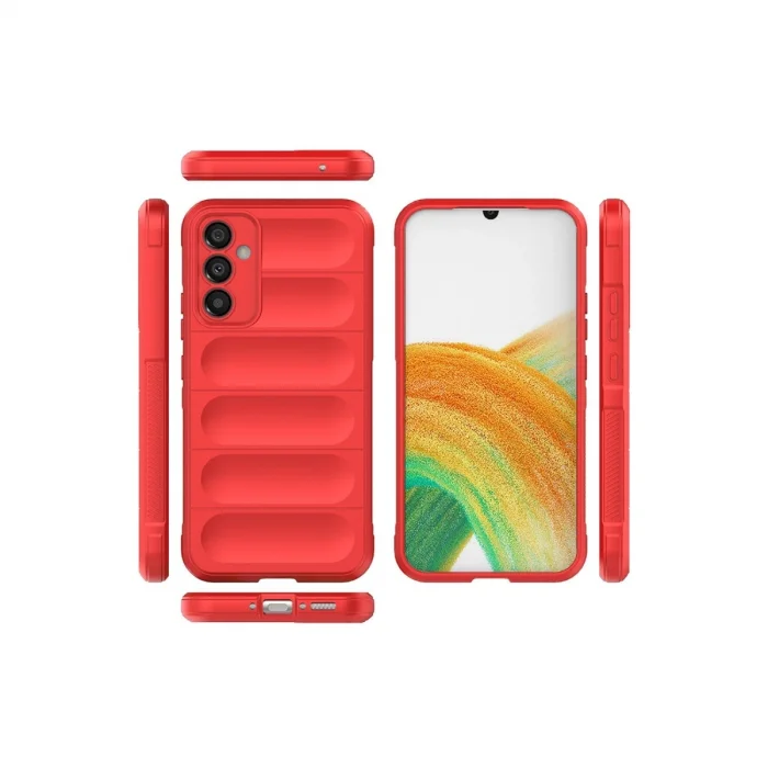 BUĞZ Samsung Galaxy A05s Kılıf Optimum Silikon - Kırmızı