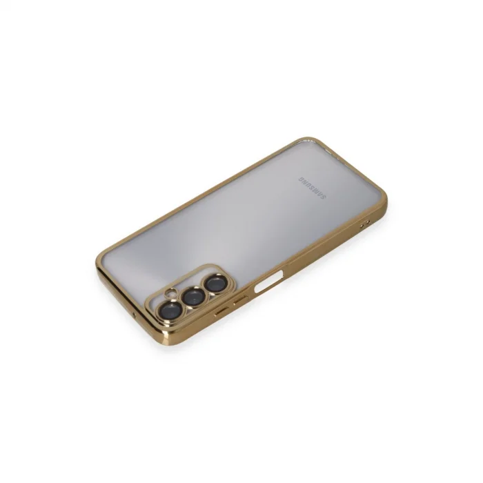 BUĞZ Samsung Galaxy A05s Kılıf Razer Lensli Silikon - Gold