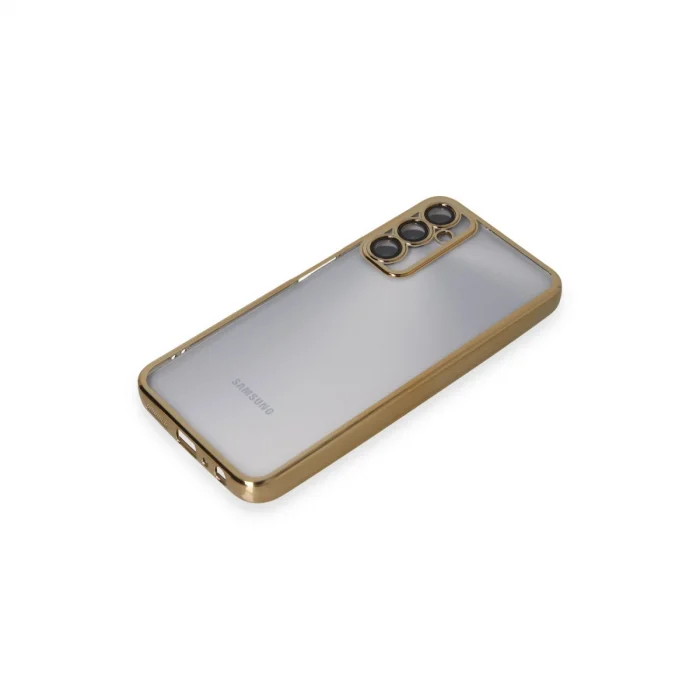 BUĞZ Samsung Galaxy A05s Kılıf Razer Lensli Silikon - Gold