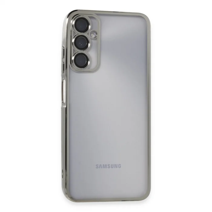 BUĞZ Samsung Galaxy A05s Kılıf Razer Lensli Silikon - Gümüş