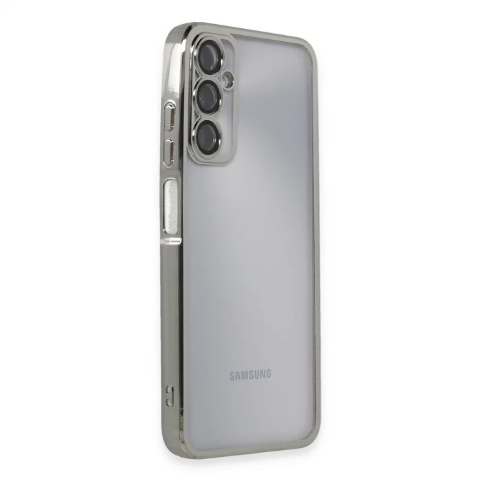BUĞZ Samsung Galaxy A05s Kılıf Razer Lensli Silikon - Gümüş
