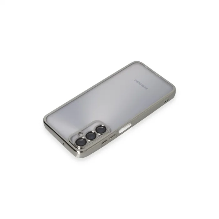 BUĞZ Samsung Galaxy A05s Kılıf Razer Lensli Silikon - Gümüş