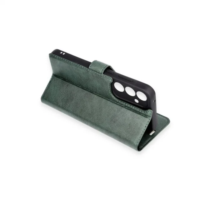 BUĞZ Samsung Galaxy A05s Kılıf Trend S Plus Kapaklı Kılıf - Yeşil