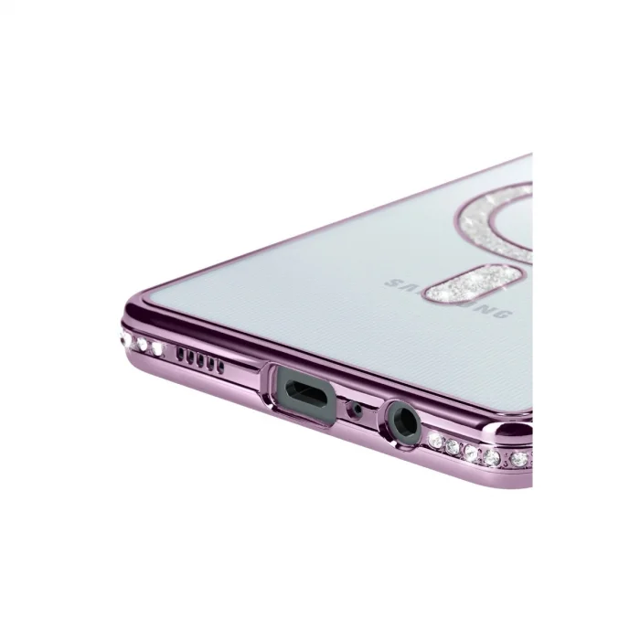 BUĞZ Samsung Galaxy A06 Joke Simli Magneticsafe Kılıf - Derin Mor