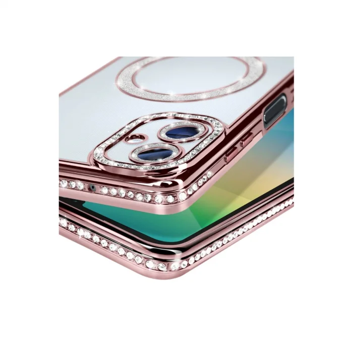 BUĞZ Samsung Galaxy A06 Joke Simli Magneticsafe Kılıf - Pembe