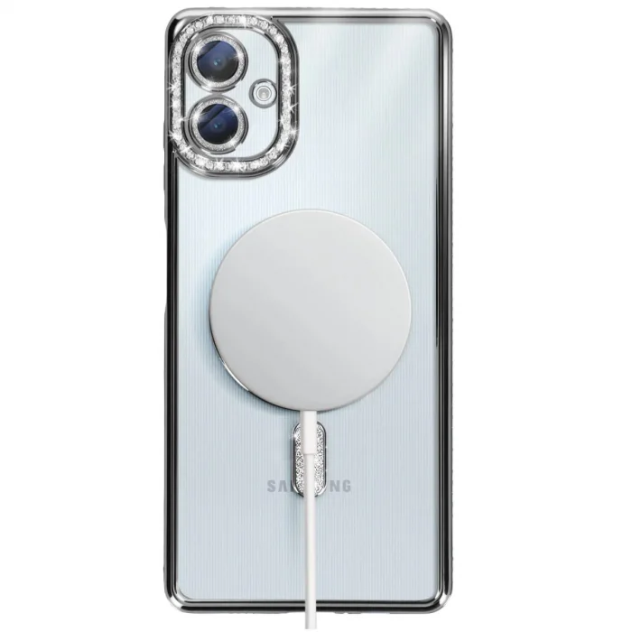 BUĞZ Samsung Galaxy A06 Joke Simli Magneticsafe Kılıf - Siyah