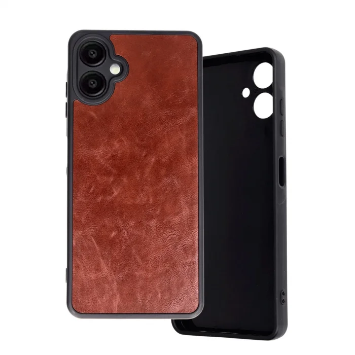 BUĞZ Samsung Galaxy A06 Kılıf Aras Deri Kapak - Bordo