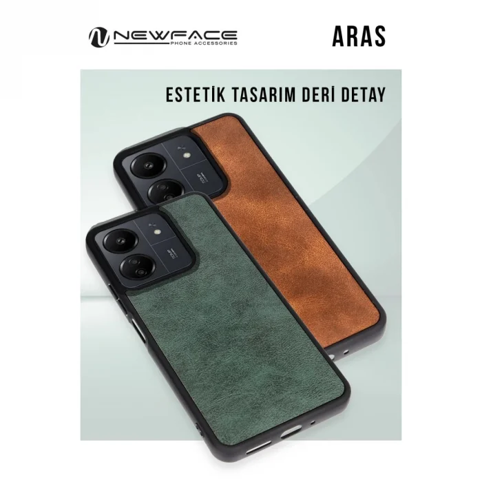BUĞZ Samsung Galaxy A06 Kılıf Aras Deri Kapak - Lacivert