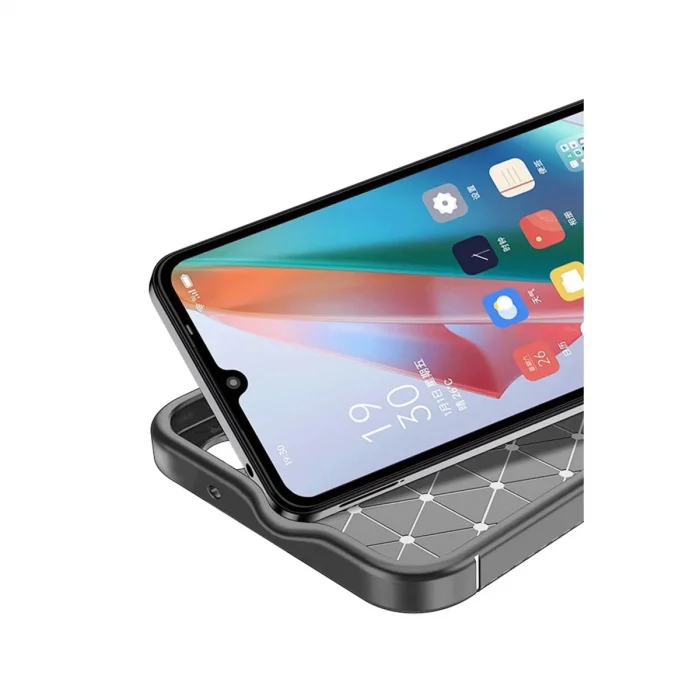 BUĞZ Samsung Galaxy A06 Kılıf Auto Focus Karbon Kapak - Gri