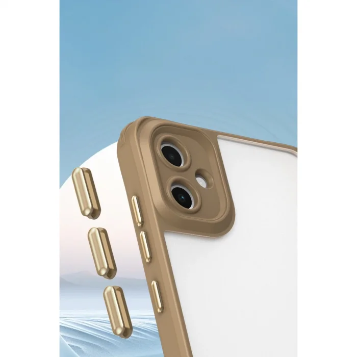 BUĞZ Samsung Galaxy A06 Kılıf Penta Silikon Kılıf - Çöl Titanyum