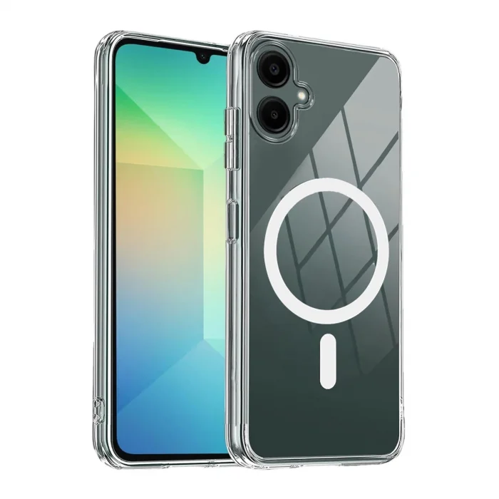 BUĞZ Samsung Galaxy A07 4g Combo Sert Şeffaf Magsafe Kapak - Şeffaf