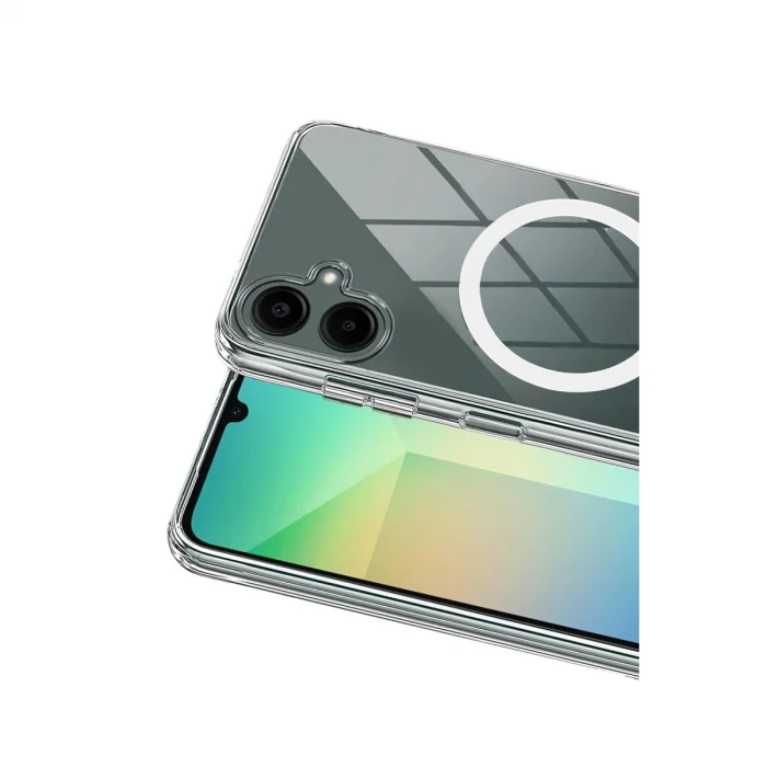 BUĞZ Samsung Galaxy A07 4g Combo Sert Şeffaf Magsafe Kapak - Şeffaf