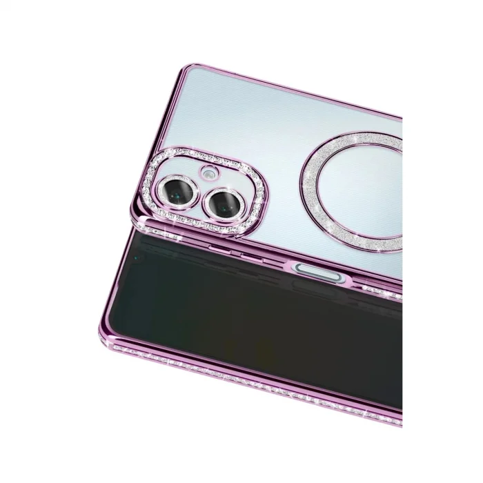 BUĞZ Samsung Galaxy A07 4g Joke Simli Magneticsafe Kılıf - Derin Mor