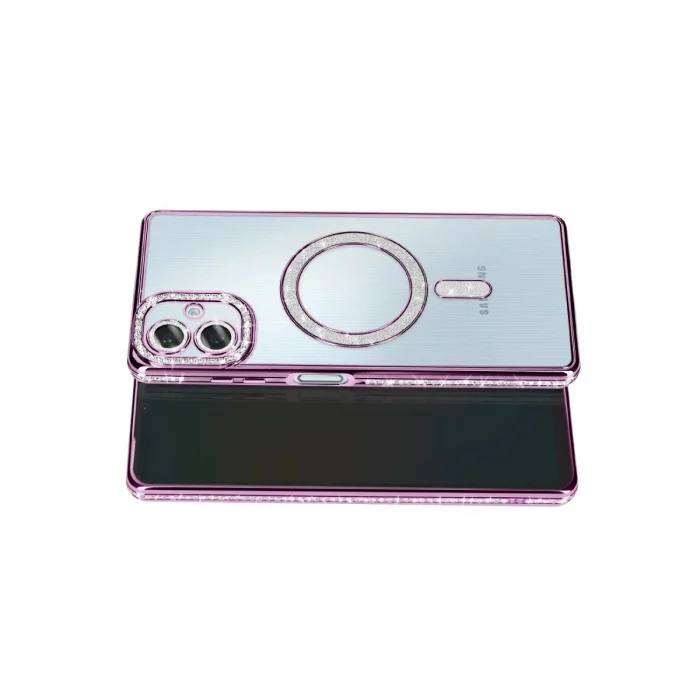 BUĞZ Samsung Galaxy A07 4g Joke Simli Magneticsafe Kılıf - Derin Mor