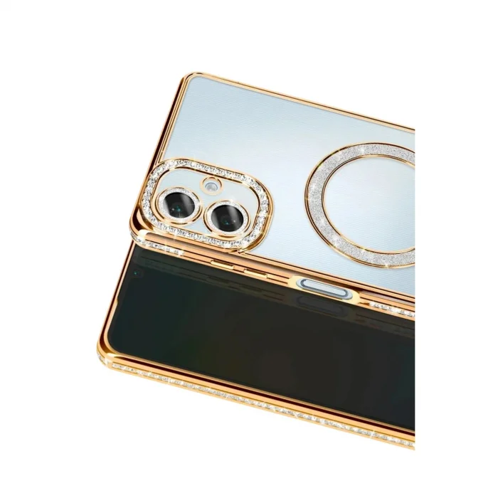 BUĞZ Samsung Galaxy A07 4g Joke Simli Magneticsafe Kılıf - Gold